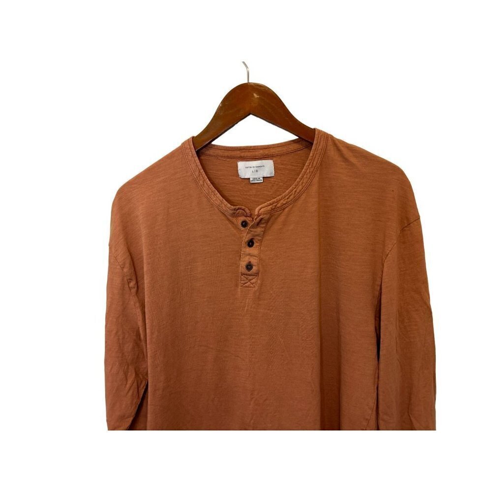 COTTON ON GARMENTS COTTON CREWNECK TShirt Brown Long Sleeve Size Large - Picture 3 of 6